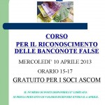 locandina corso banconote false