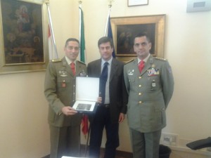 Col. Cafforio e Barduani con Bonifazi
