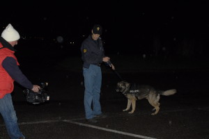 Cane Polizia per ricerca corpo