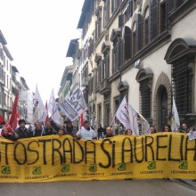 manifestazione contro autostrada tirrenica