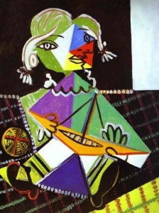 donna con barchetta Maya Picasso