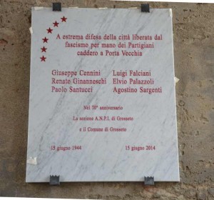 Targa liberazione Grosseto