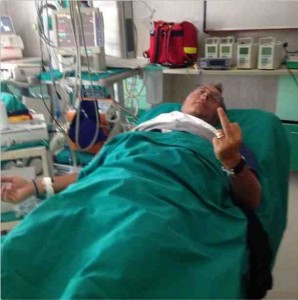 Paolo Bonolis in ospedale a Orbetello