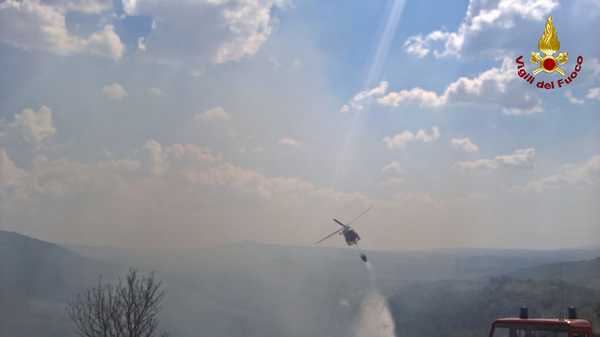 Elicottero incendio Cinigiano