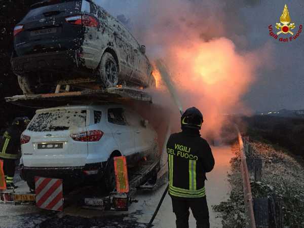 Incendio camion Aurelia 9